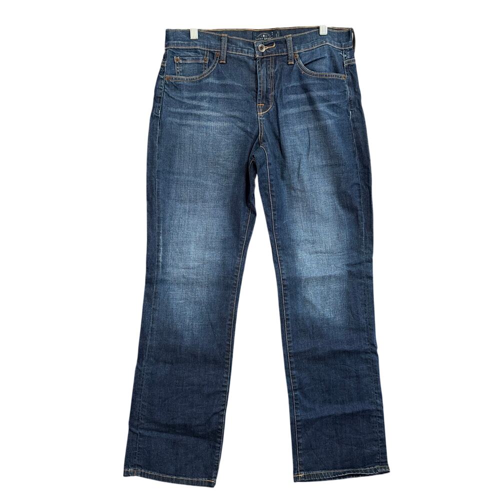 Lucky Brand Womens Jeans Blue Whiskered Denim Mid Rise Easy Rider Stretch 10/30